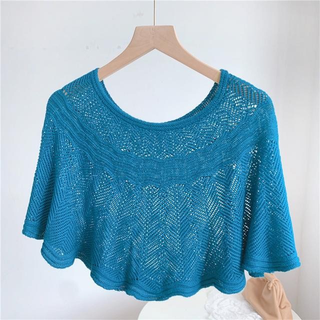 K770 New knitted shawl lazy pullover scarf fashionable cheongsam outside small shawl air-conditioned room wavy shirt wholesale