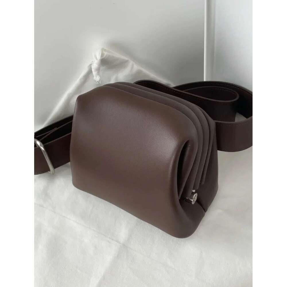 2024 New Genuine Leather Mini Crossbody Clip Bag