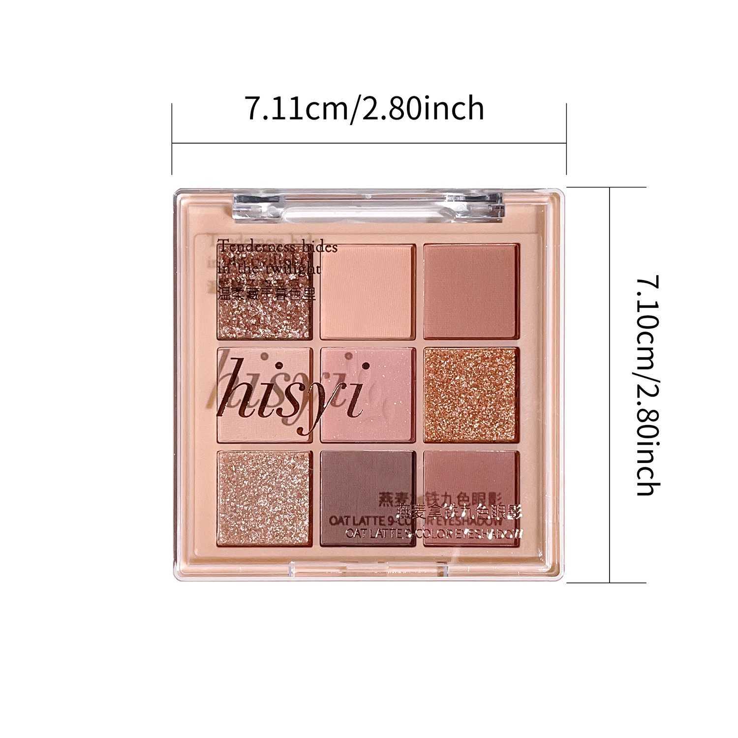 Nine-color eyeshadow palette Pearlescent matte Oatmeal latte color Earth color Long-lasting shiny nine-grid eyeshadow W250520