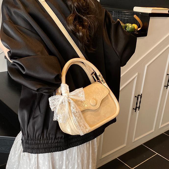 Spring/Summer Women's New Bag Color Contrasting Simple Cross body Multi functional Shoulder Bag Bow Casual Simple Designer Single Shoulder Crossb