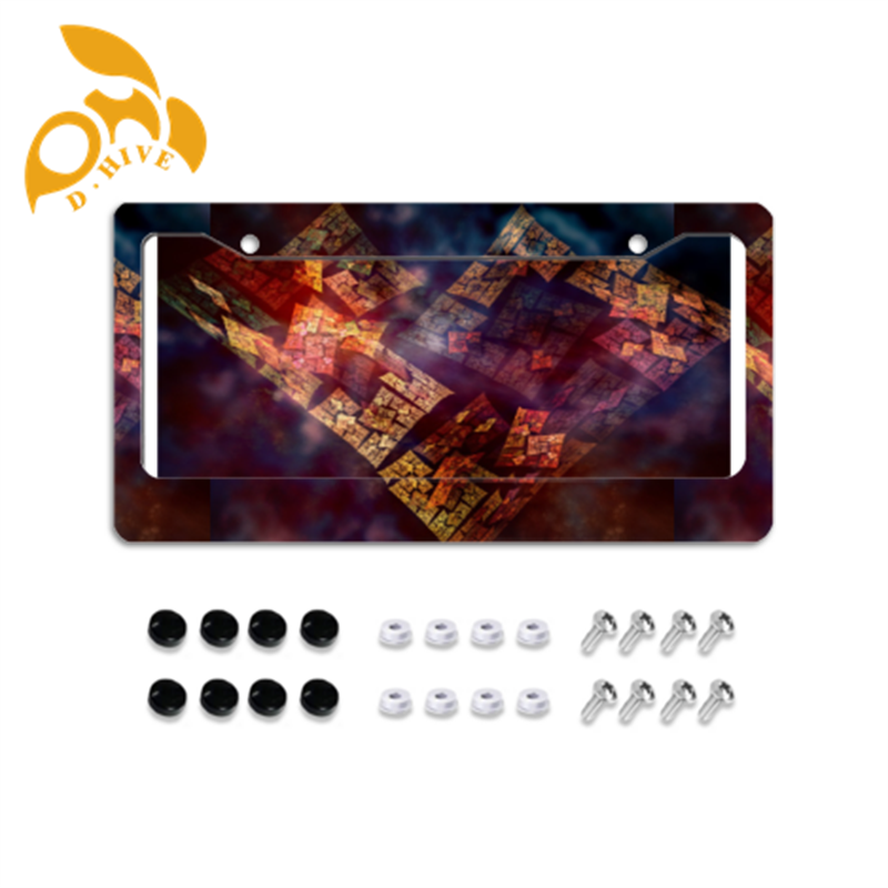 Free Shipping 2025 new fashion designer customized Exterior Accessories License Plate Frames printing circular hole with license plate