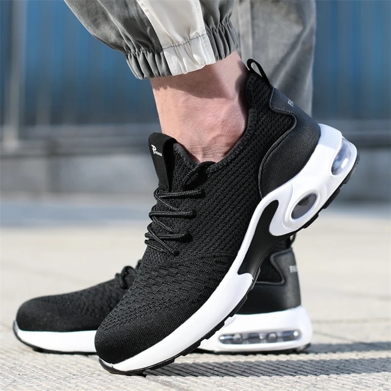 Lightweight Men Safety Shoes Steel Toe Cap Work Sneakers Men Protective ShoesIndestructible Shoes 250519