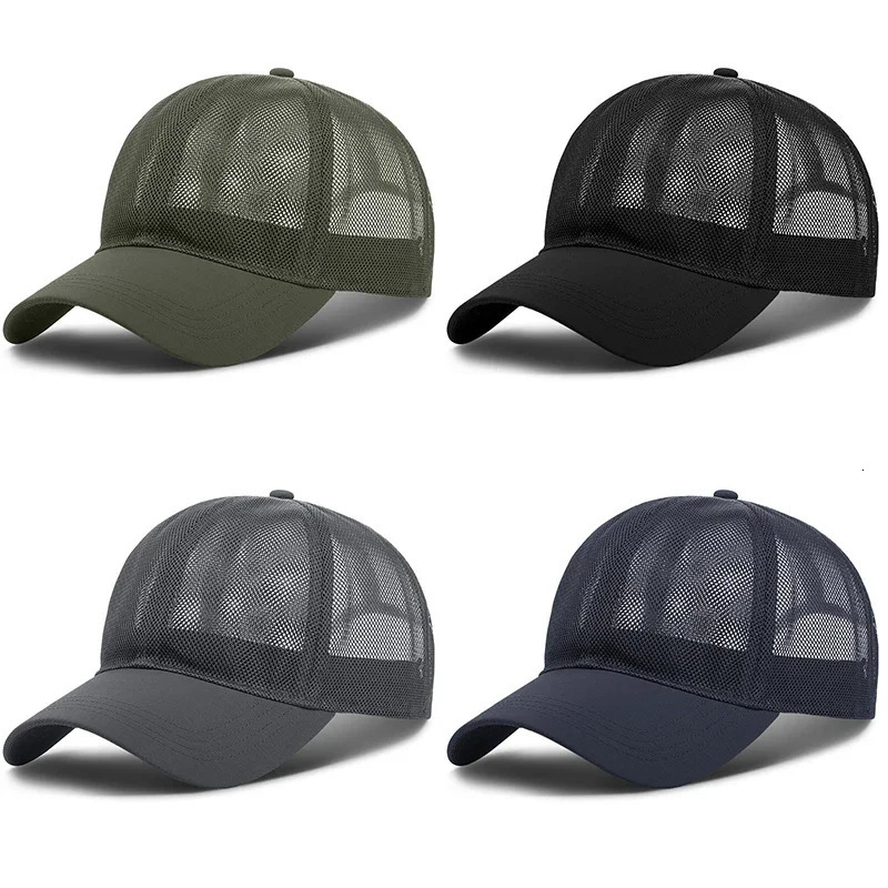 Outdoor Summer An-ti UV Quick Dry Cool Breathable Mesh Sunhat Sports Golf Baseball Cap Running Fishing Hiking Hat Trucker Visors 250519