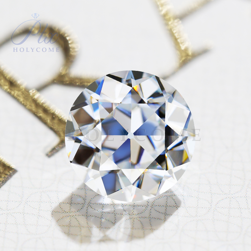 Moissanite European Cut Round Shape Multicolor White D Color VVS1 Loose Gemstone Fashion Making Gift Rings Earring Accessories