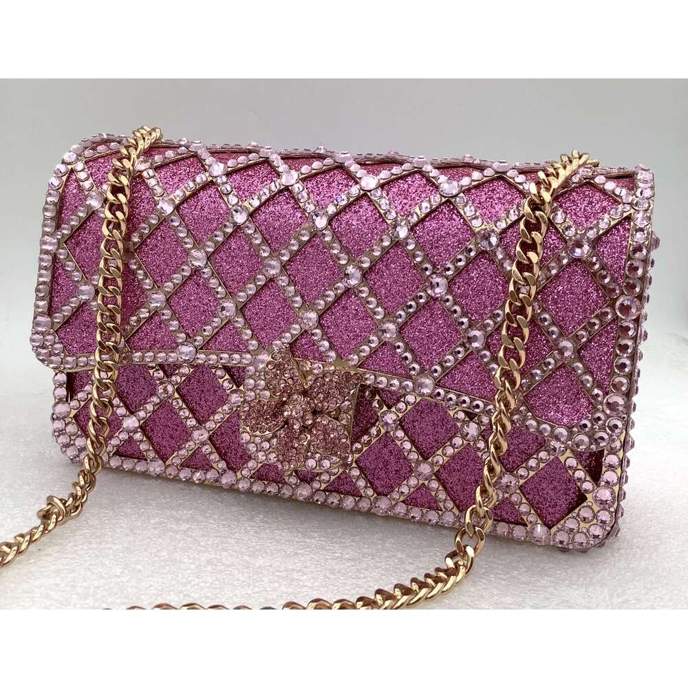 XIYUAN Women Orange/Blue/Sier/Green Jewels Long Chain Messenger Bags Party Dias Handbags Gems Shoulder Bag Wedding