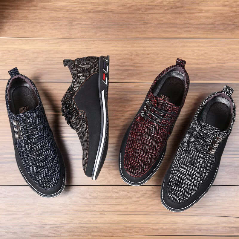 Board new British style round toe casual leather anti slip and wear-resistant men's shoes summer trend