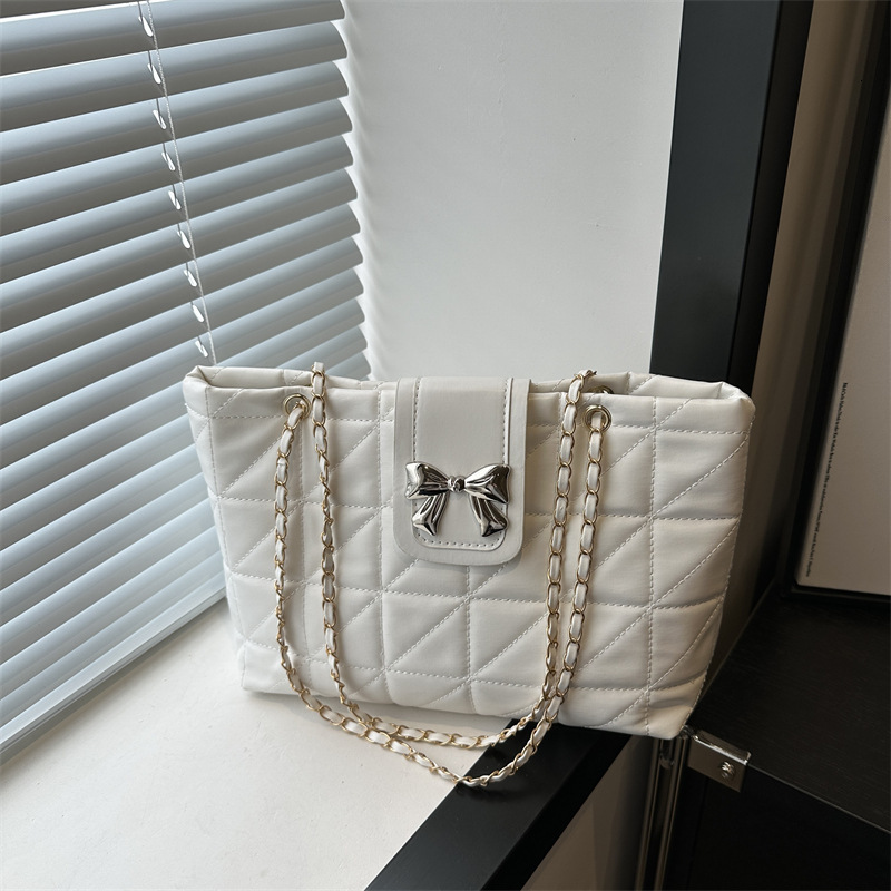 Free Delivery Designer Bag Premium Soft Diamond Grid Chain Capacity Tote 2025 New Trendy And Versatile Shoulder Large Luxury Bag
