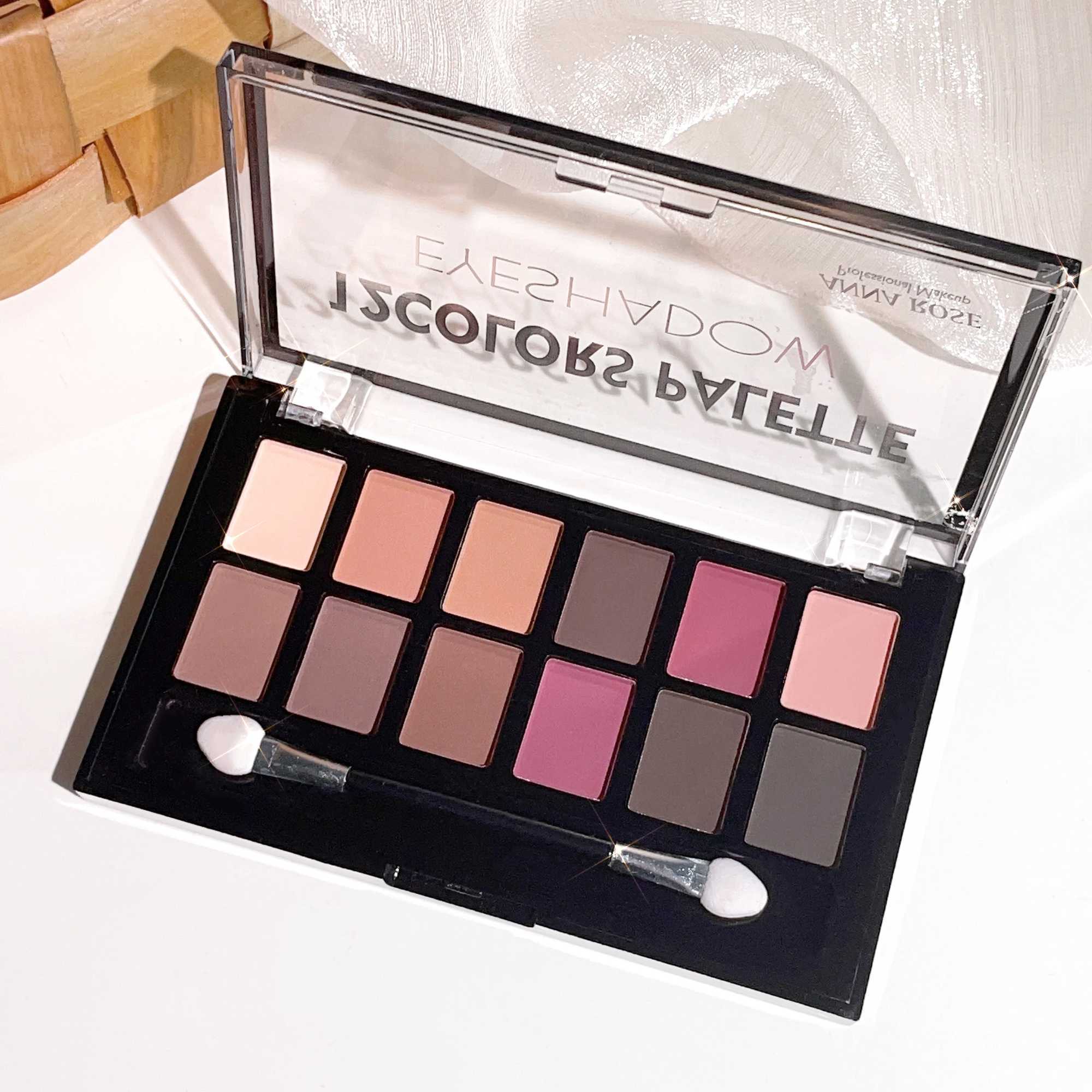 12-color eyeshadow palette large pan multi-color European and American style ins shimmer mashed potato matte eyeshadow palette W250520
