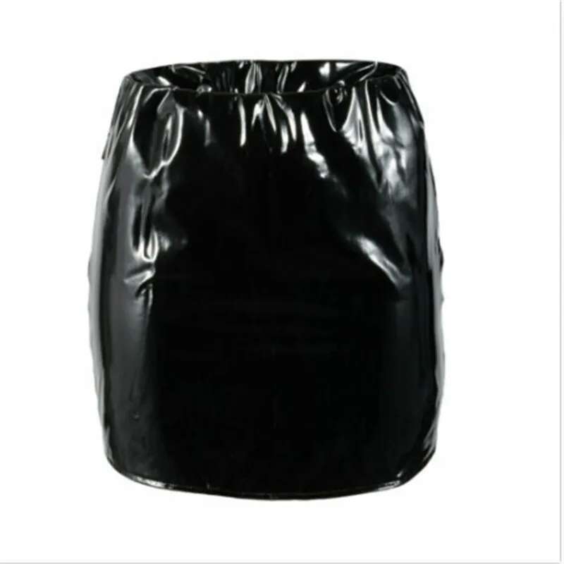 High Waist Sheath Skirts Women Pu Leather Package Hip Female Bodycon Solid Black Short Sexy Pencil Mini Skirt Ladies