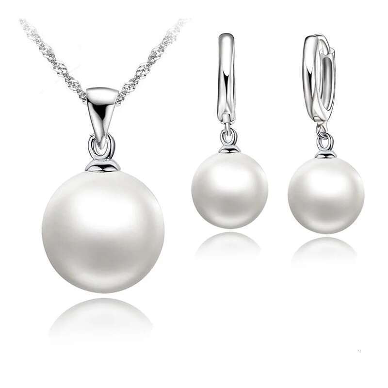 Top Quality Real Freshwater Set Women,Natural Pearl Sets Sterling Sier Jewelry Girl Birthday Gift