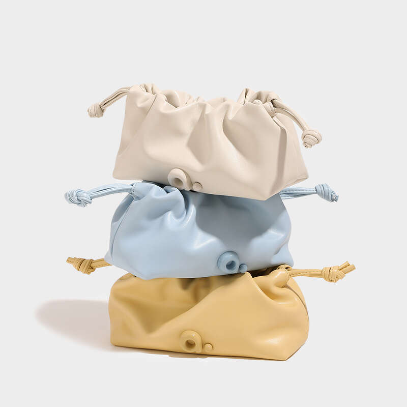 Women's Bags Designer Soft Leather Pleated Cloud New With A High-End Feeling, Fresh Sweet Crossbody Bag, Casual, Compact And Lightweight Carrying