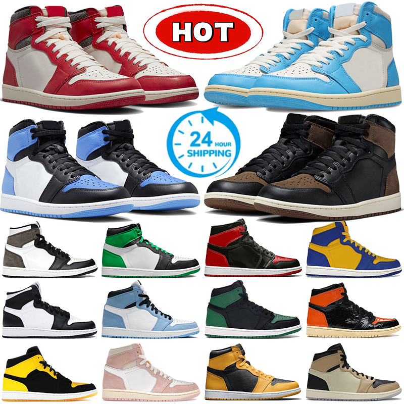 1 Mens 1s Basketball Shoes UNC Toe Palomino University Blue Patent Bred Lucky Green Black White Outdoor Designer Shoe Men Women Sports Sneakers Trainers EUR 36-47