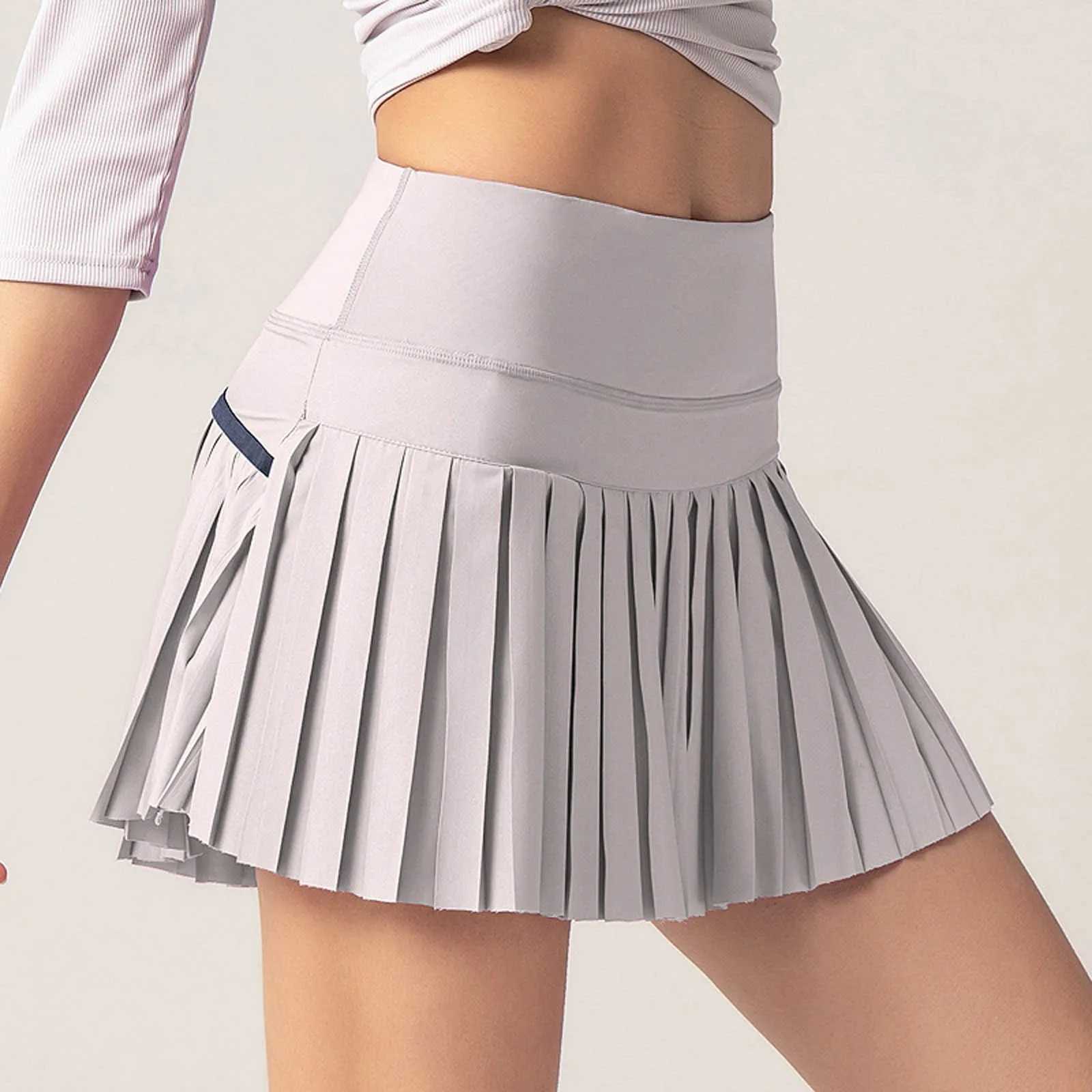 Mini Skirt For Women Trendy Vacation Womens High Waisted Running Skirts Sports Pleated Skirts Pockets Pant Skirts Womens ClothingXJ250520