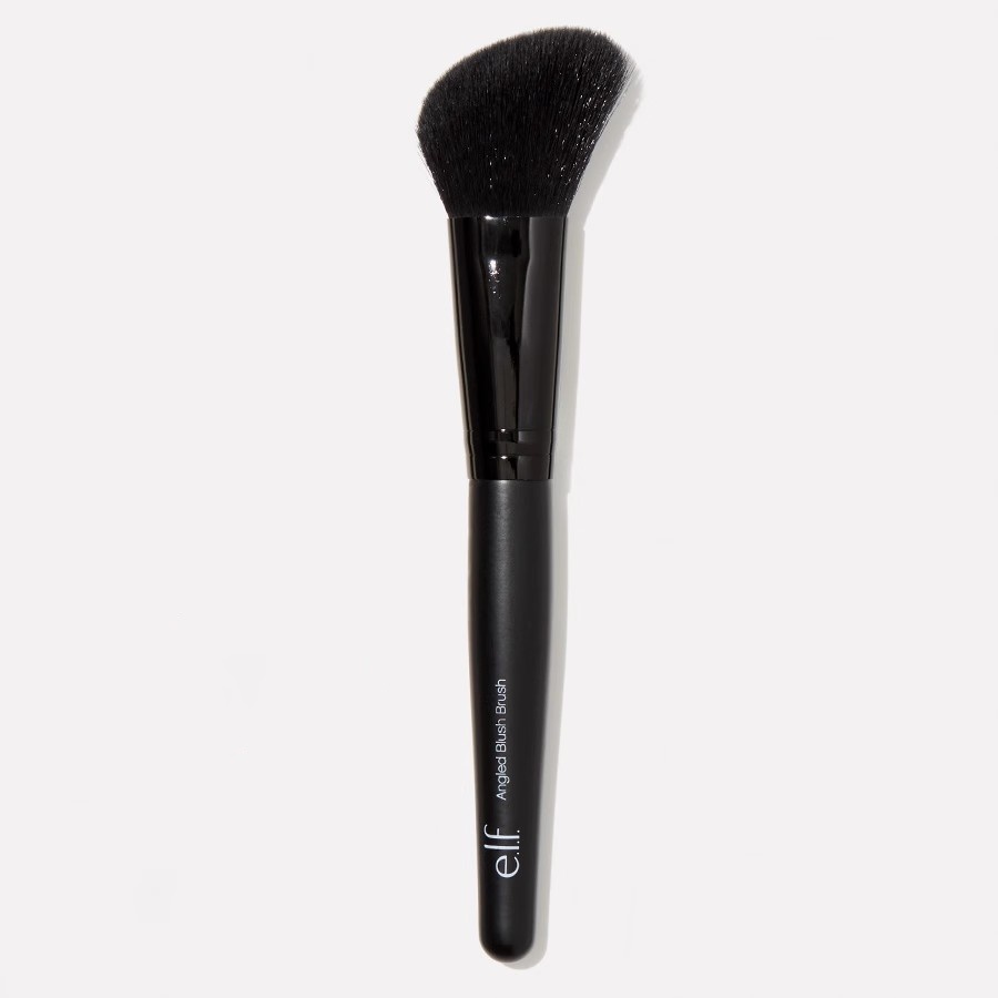 Super All Black Series Powder Brush, Powder Blusher Brush, Round Head Flat Head Eyeliner Brush, Novice