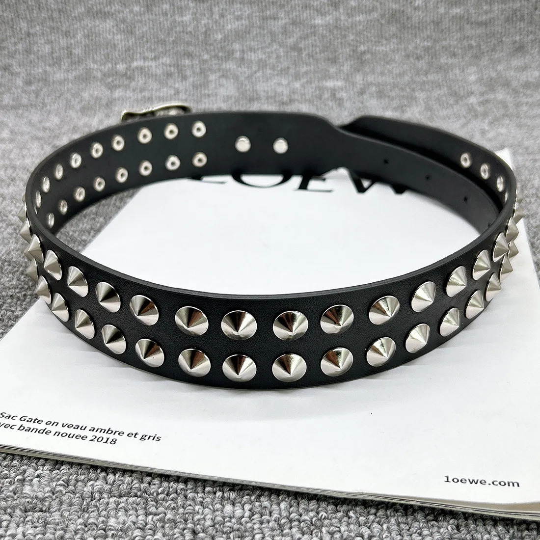 Retro Heavy Metal Rivets Men Womens Belt ERD Harley Locomotive Rock Punk Style Personality Belt Genuine Leather Jeans Belt 250519