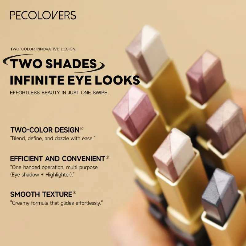 Double Color Eyeshadow Stick Glitter Highlight Shadow Stick Eye Makeup Waterproof Lasting Shimmer Metallic Eyeshadow Makeup W250520