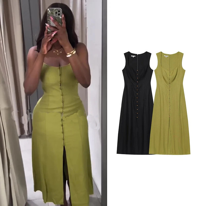 Womens Dresses Summer Fashion Slim Elegant Long Holiday Dress Street Chic Comfortable Youth 250520