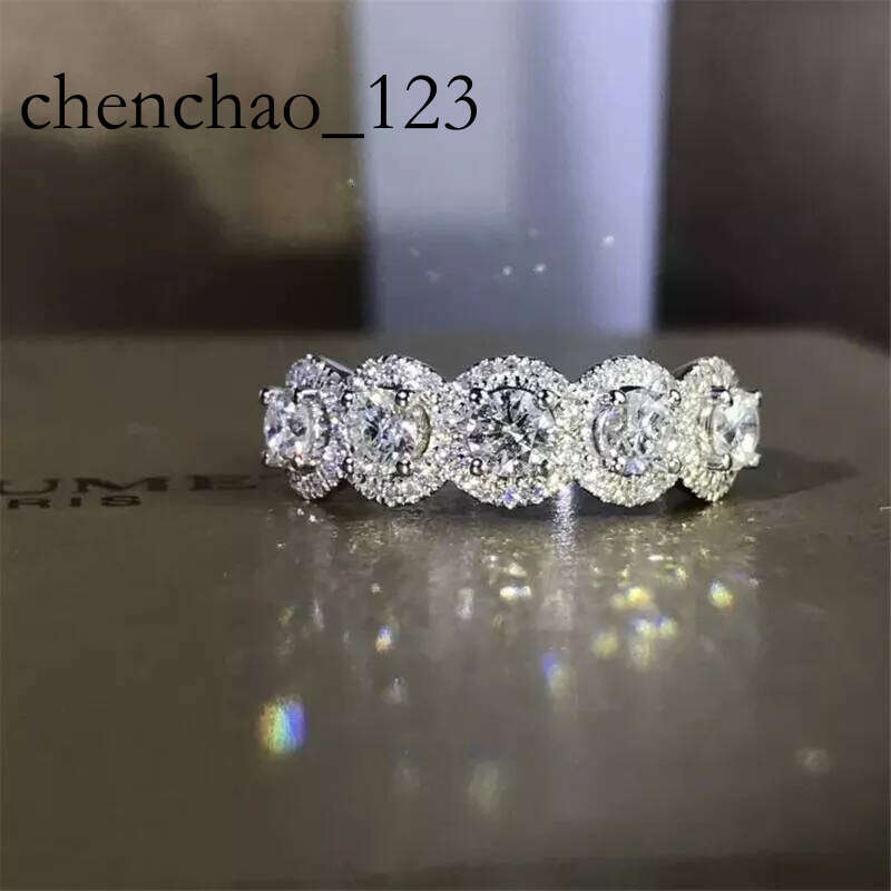 Vecalon Promise Ring 100% sterling sier bijou Pave Cz Statement Engagement Wedding Band rings for women men Jewelry