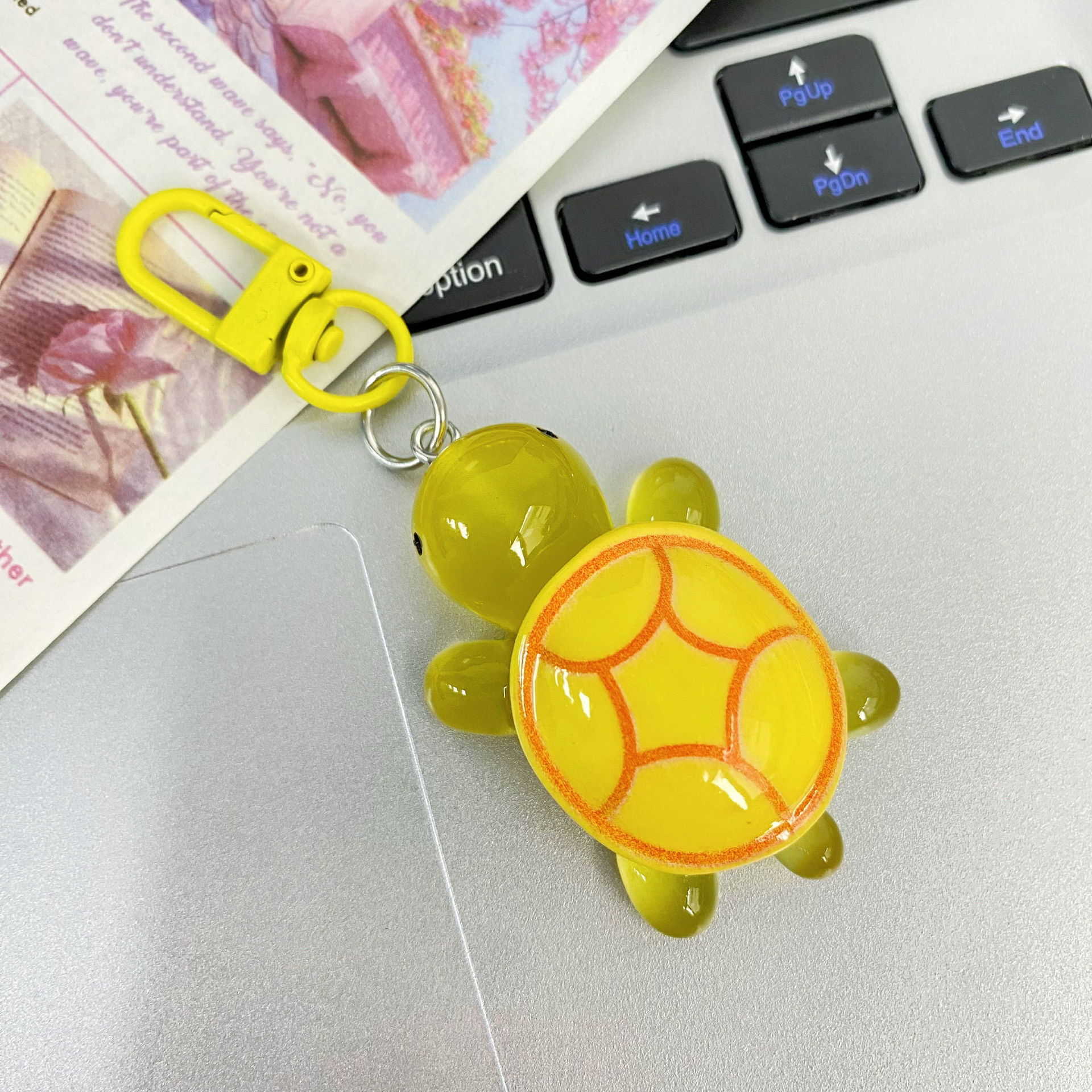 Colorful Button E77 Night Light Colorful Turtle Keychain Ins Sweet Girl Heart Girlfriend Couple Gift Backpack Bag Hanger