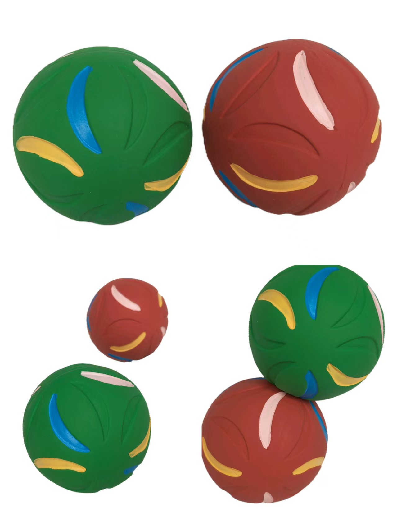 Rubber Latex Dog Chew Toys 9Cm Eco-Friendly Bundle Pair of Flexible Non-Toxic Bouncy Spheres Ideal for Canine Enthusiasts