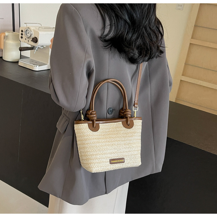 Free Shipping Designer Bag For Women's New Simple And Fashionable Tote Bag Korean Version Casual Weave Multifunctional Commuting Shoulder Bag Cro
