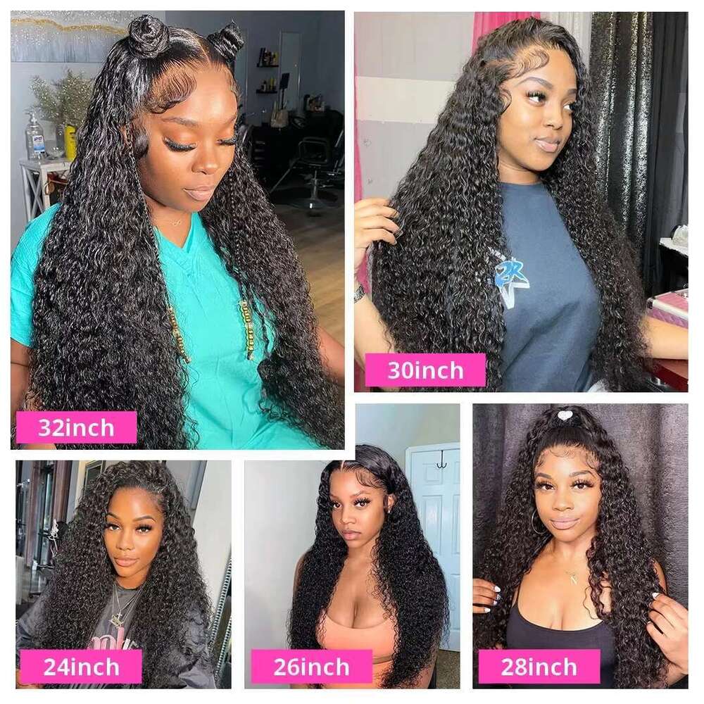 Water 13x6 hd Frontal Human 13x4 Deep Wave Front Wig For Black Women Remy Hair 30 inch Lace Curly Wigs