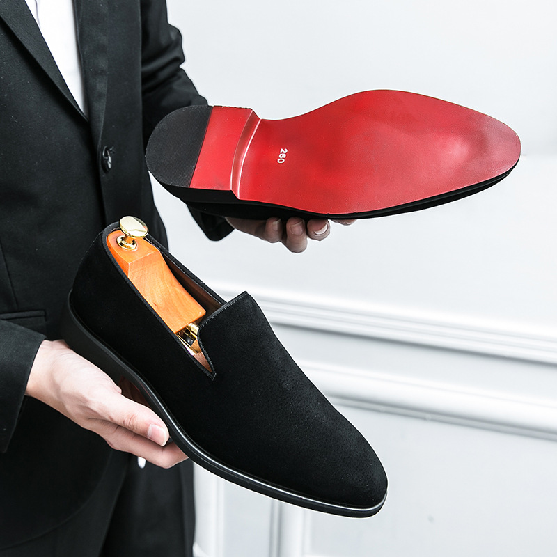 Dress Shoes Spring Italian Designer Brand Suede Leather Business Office Mens Brown Nightclub Party Loafers Drop Delivery size EU38-45