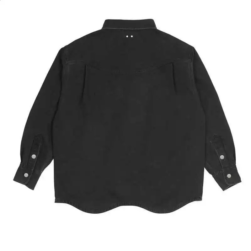 PFNW Washed Old High Street Black Denim Jacket Mens Fashion Arcade Zipper Pocket Oversized Single Breasted Coat 28W5520 250516