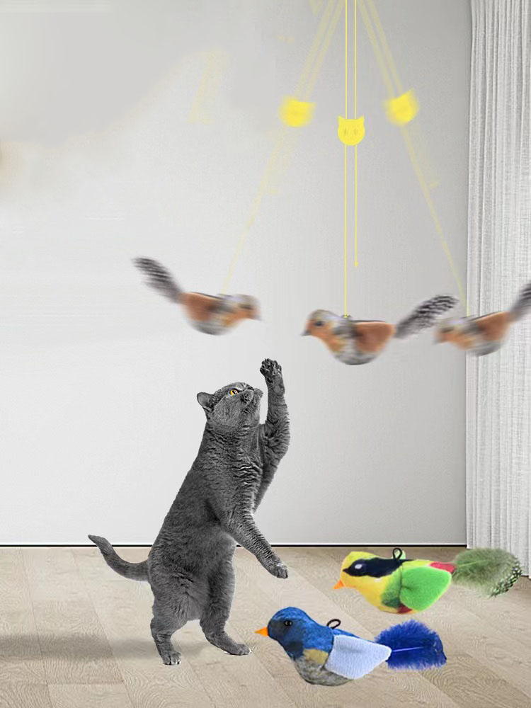 GiGwi is a cat toy that helps cats relax and enjoy themselves. It simulates the sounds of birds and can call pets Electric toys