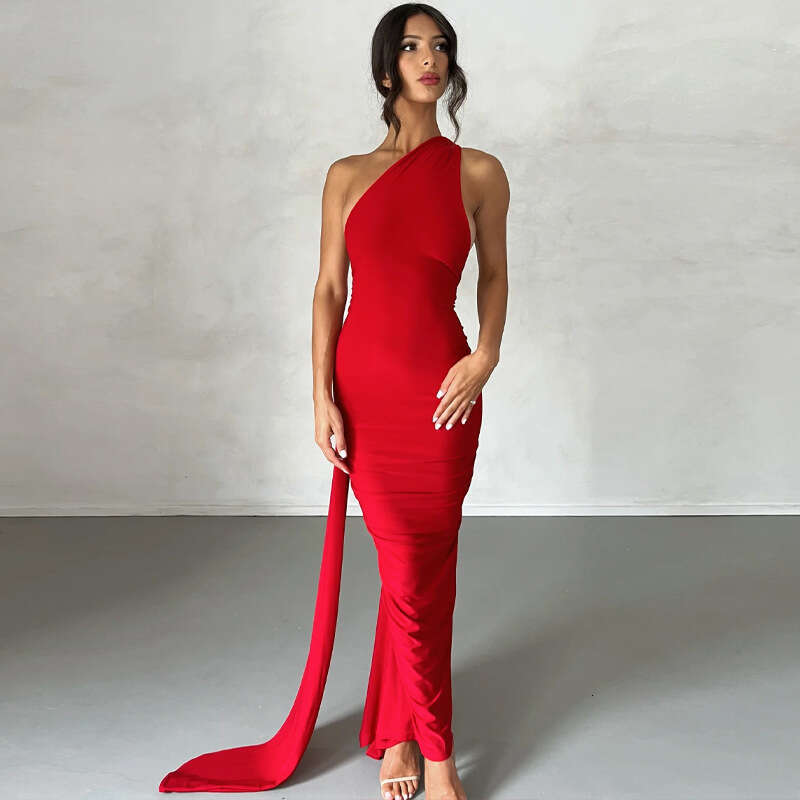 Halter Dress Wind Clothing Summer New Product Sexy Backless Pleated Slim Fit Sleeveless Temperament Women S Dress Maxi Dress
