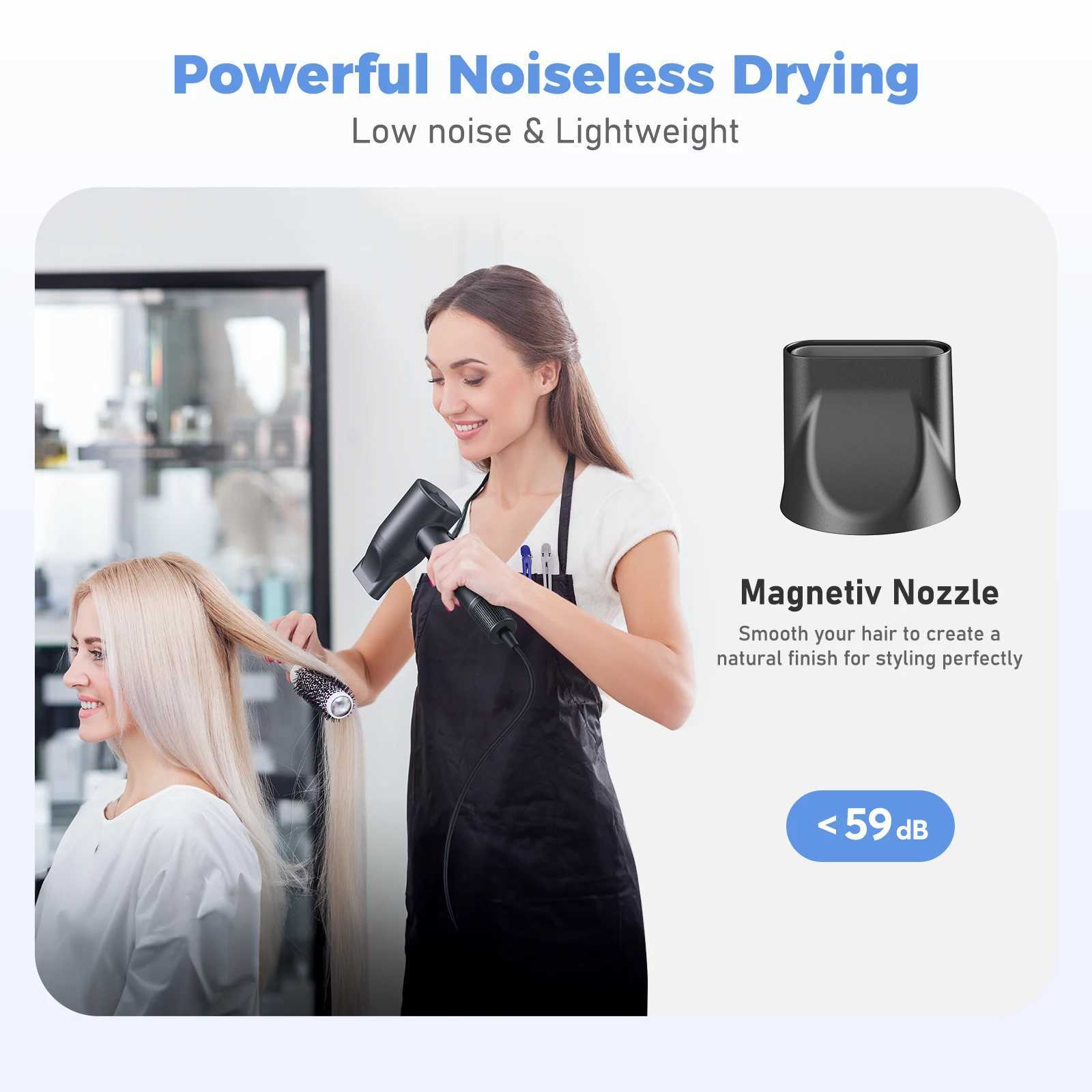 Hair Dryer ZCY885 Pro Leafless Styling 36m/s 5x Quick Drying High Speed Blow Dryer Hair Care 300 Million Negative Lon Home Salon z250520