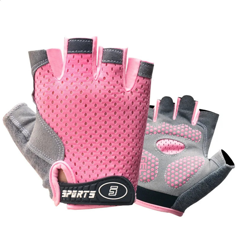 Childrens Gloves Half Finger Outdoor Sports Kids Cycling Boys Girls Protection Antislip Breathable Thin Spring Summer 250515