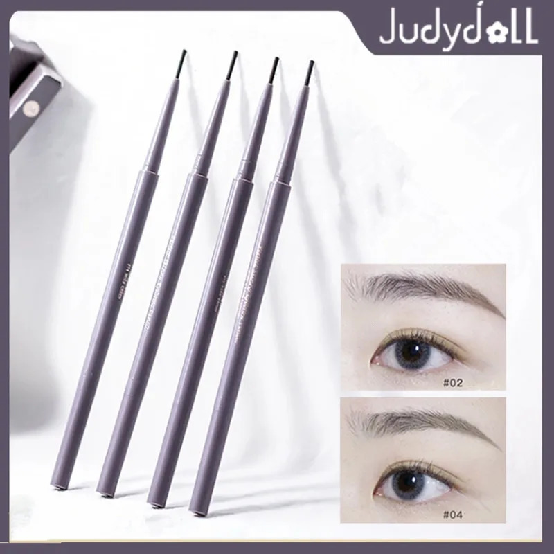 Judydoll Eyebrow Pencil Waterproof Double-headed Fine Round Core Automatic Rotation Brows Enhancer Natural Eyebrow Applicator 250515