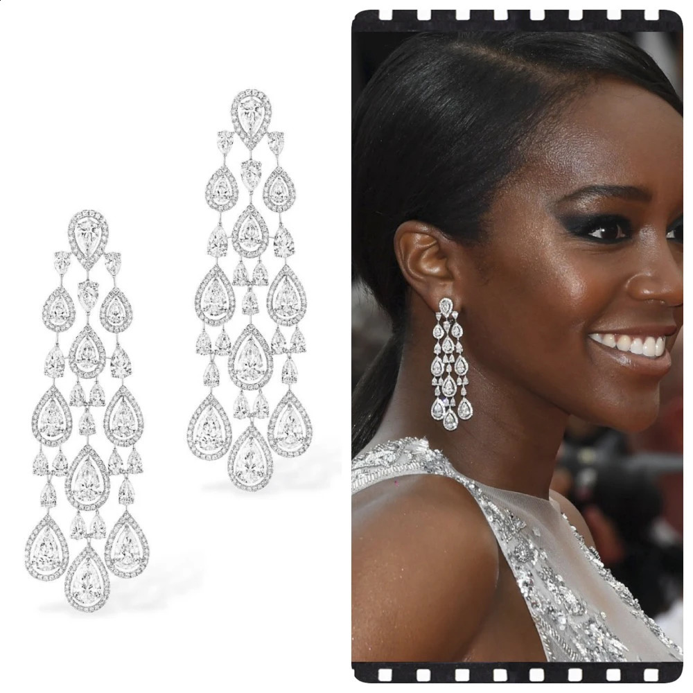 ThreeGraces Vintage Long Tassel Chandelier Drop Dangle Bridal Wedding Earrings for Ladies Sparkling CZ Crystal Jewelry ER531 250519