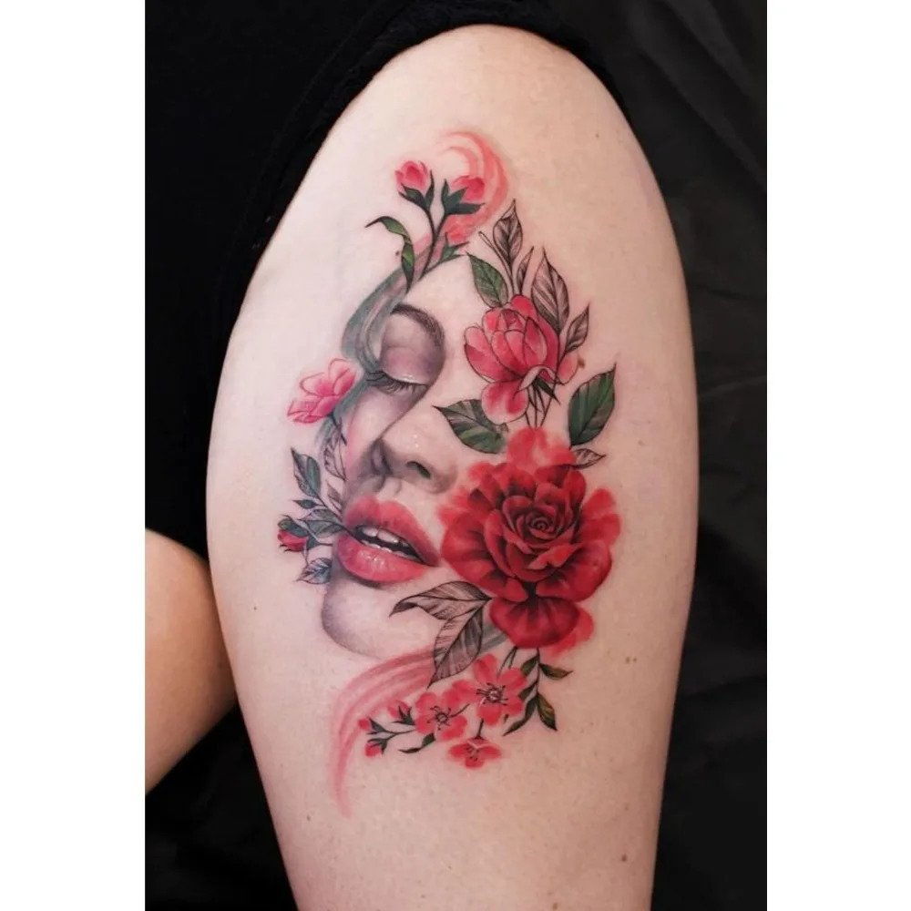 Flower Series 20 Sheets Color Temporary Tattoos for Women and Girls Fake Tattoo Stickers 250515