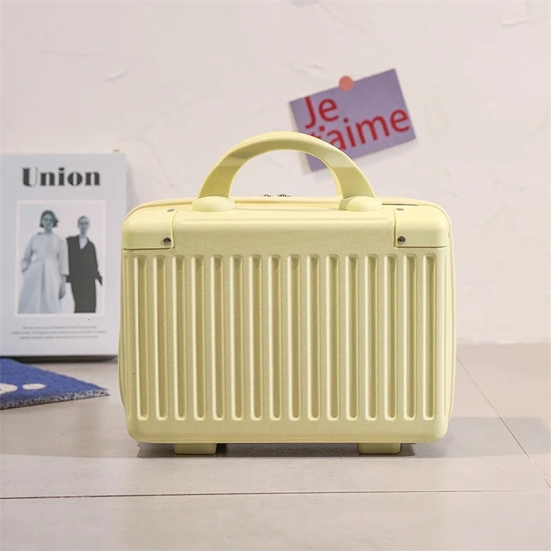 14-inch Makeup Cases Carry-on Hand Suitcase Cosmetic Bag Small Cabin Travel Mini Suitcase Storage Box Women 250519