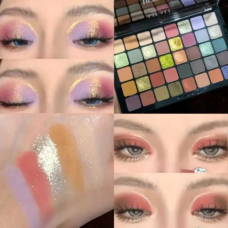 40 Colors Shimmer Eyeshadow Palette Matte Glitter Pigment Eye Shadows Wterproof Korean Eye Makeup Palette CosmeticsXJ250520
