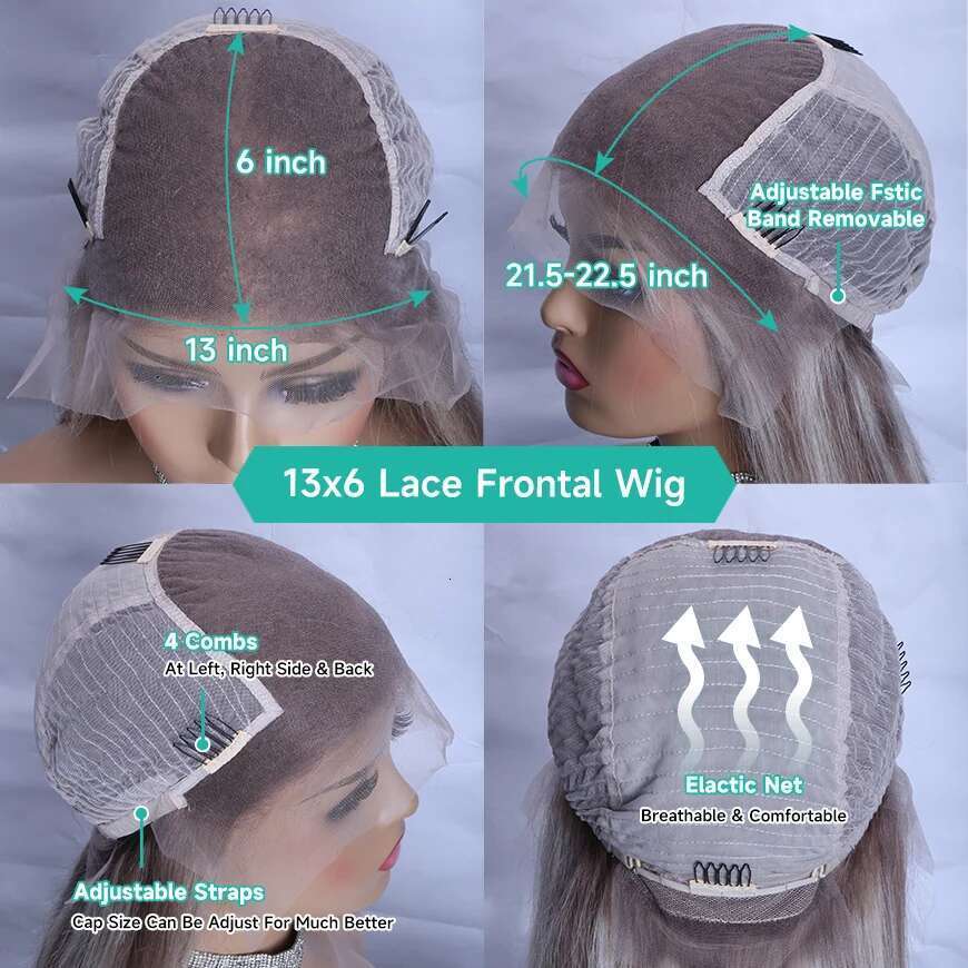 Ash Highlight 13x6 Hd Lace Frontal Straight Vieamese Raw Wig 613 Blonde Colored Human Hair Wigs For Women