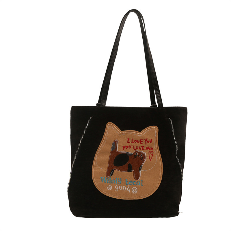 Free Delivery Designer Bag Biscuit Cat For Women In Autumn 2025 New Trendy College Style Tote Korean Large Capacity Single Shoulder Backpack Luxury Ba