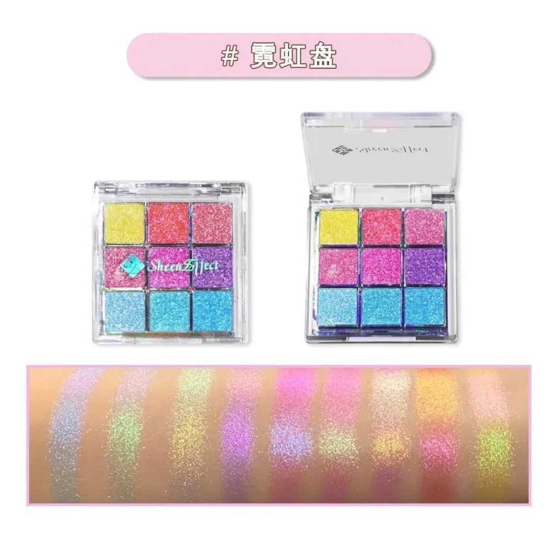 Sheeneffect 9 Color Eyeshadow Plate Chameleon Delicate And Shimmer Eyeshadow Makeup Cosmetics W250520