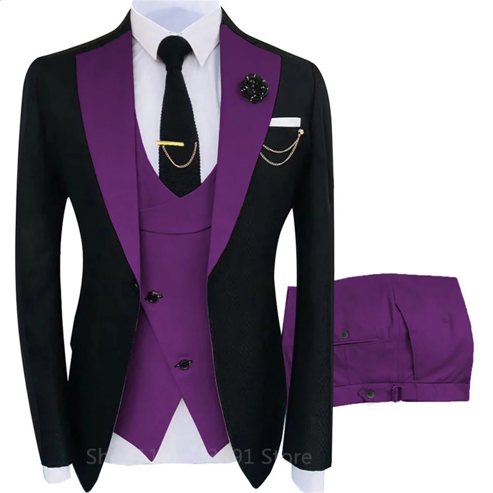 Arrival Terno Masculino Slim Fit Blazers Groom Suits For Men Boutique Fashion Wedding Jacket Vest Pants 250519