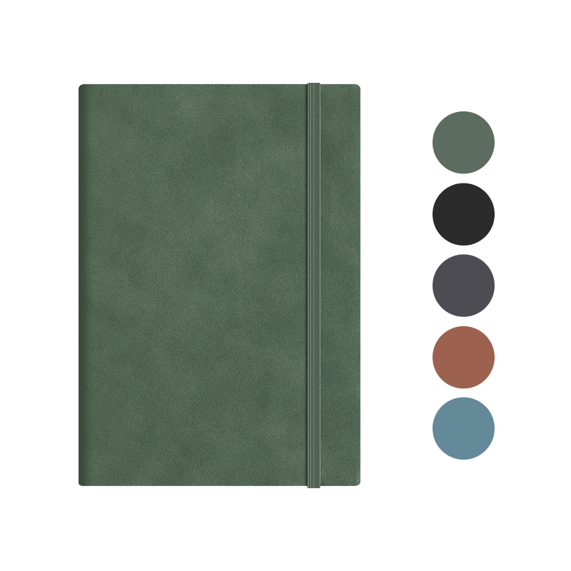 A5 Elastic Band Notebook Diary Notebook PU Leather Meeting Notebook Office Supply School Supplies