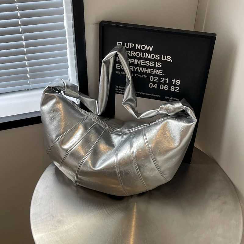 MOODS Crescent Shoulder Bags For Women Winter New Crossbody Bag Soft PU Leather Large Capacity Shopper Tote Hobo Bag Female M250520