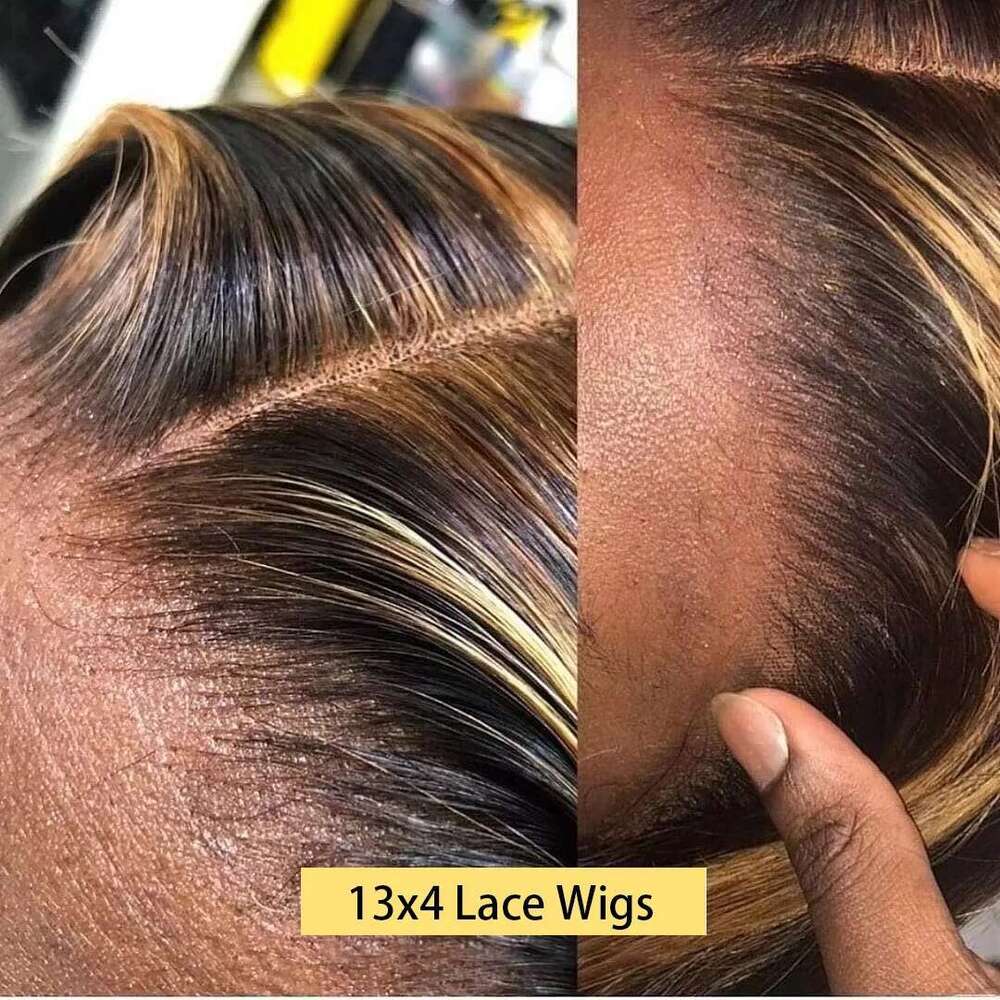 250% 38 Inch Highlight Ombre 13x6 Hd Water Deep Wave Frontal Kinky Curly Wigs Lace Front Human Hair Wig