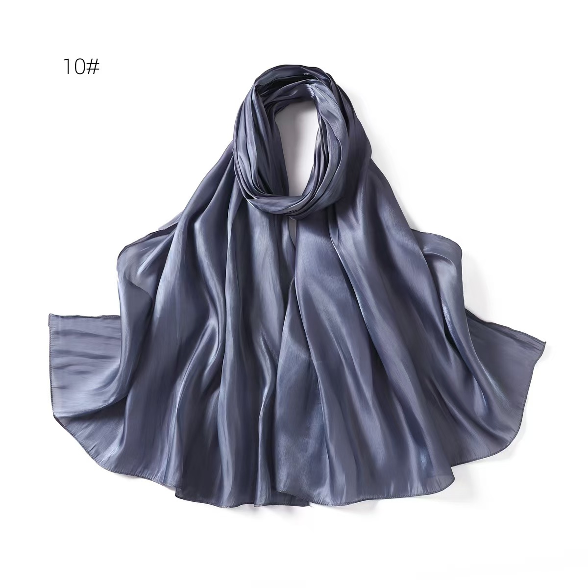 T760 scarf headscarf island forging solid color gauze scarf satin scarf female long scarf sunscreen shawl thin