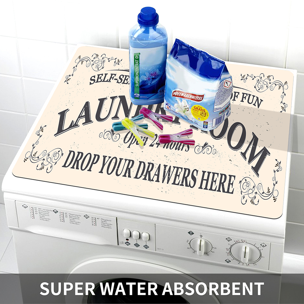 Soft Multi-Purpose Absorbent Pad - Fast Drying Protection For Laundry & Kitchen