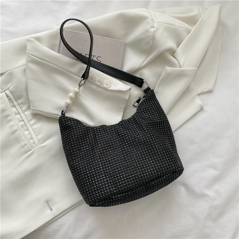 Free Delivery Designer Bag Small Women's 2025 New Stylish Casual Rhinestone Full Diamond Shoulder Crossbody Luxury Bag