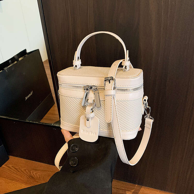 New Splicing Fashion Handheld Box Bag for Women's Sen Cute Leisure Crossbody Bag, Elegant and Simple Single