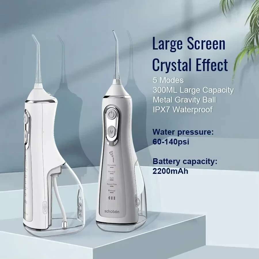 Intelligent Oral Irrigator Portabal Electric Water Flosser Waterproof Teeth Cleaner 5-speed Adjustment Mouth Washing hine