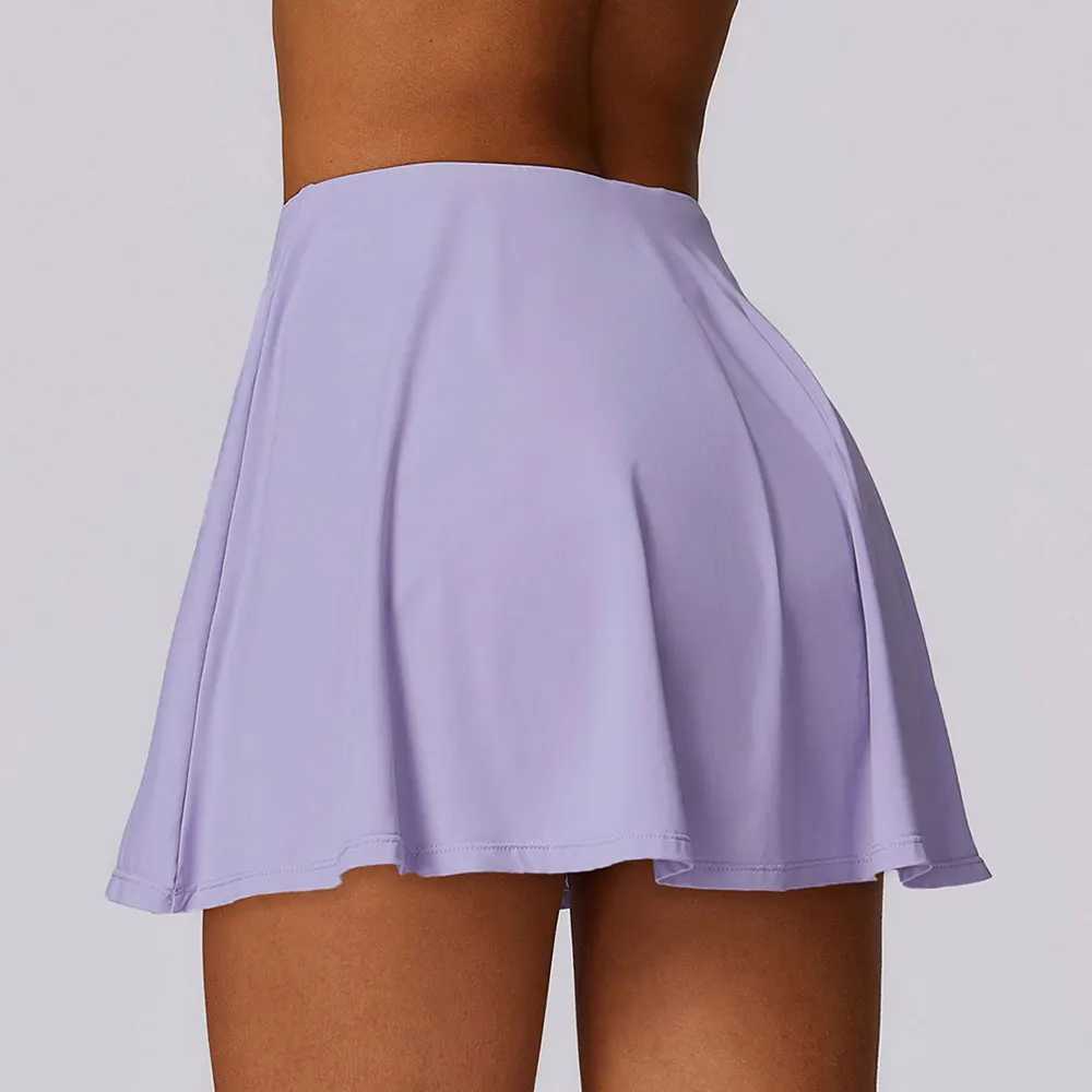 Tennis Women Dance Gym Workout Fitness Solid Sports Skirts Female Tennis Running Skirts Active Athletic Yoga Fitness Skirt ShortXJ250520